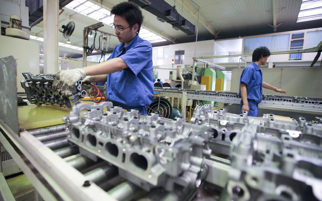 La industria manufacturera china retrocede en julio