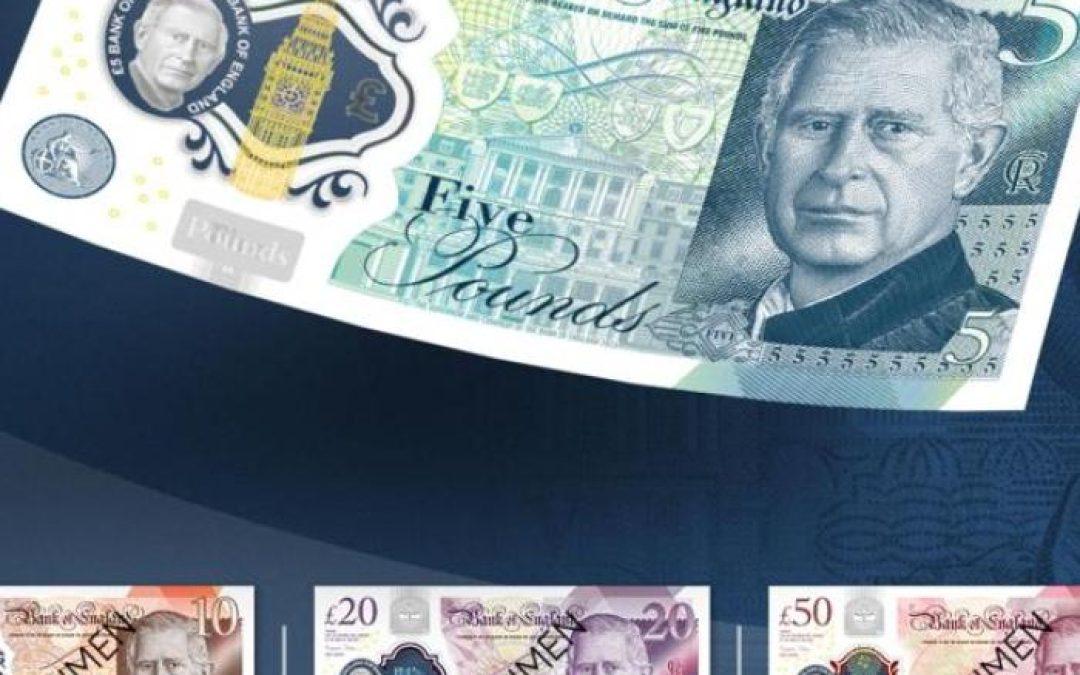 Banco de Inglaterra presentó los primeros billetes con la imagen del rey Carlos III